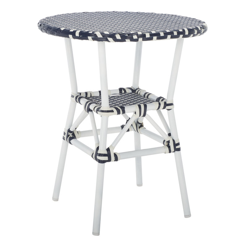Table bistro Gordin, Bleu marine/blanc