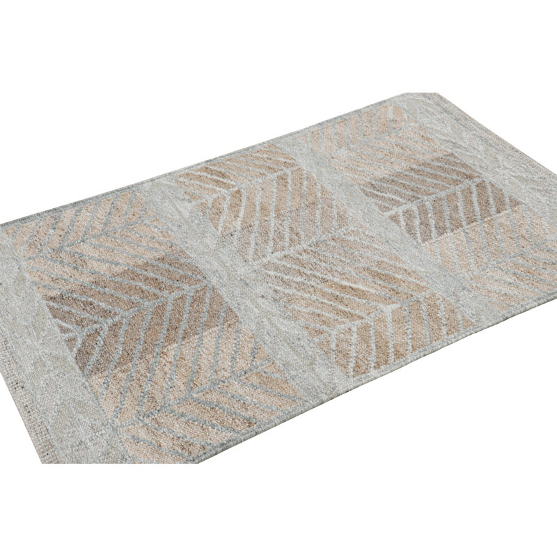 Rug & Kilim’S Scandinavian Style Outdoor Rug In Blue & Gray With Geometric Pattern