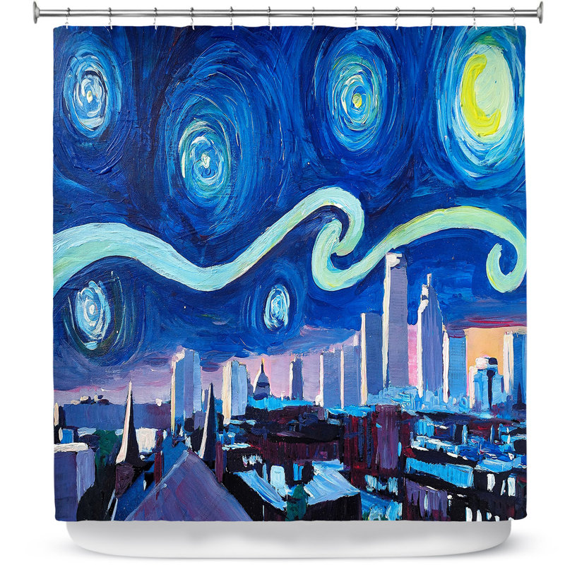 Rideau de douche simple starry night boston