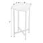 Paulina 9 in. W Square Marble and Iron End Table