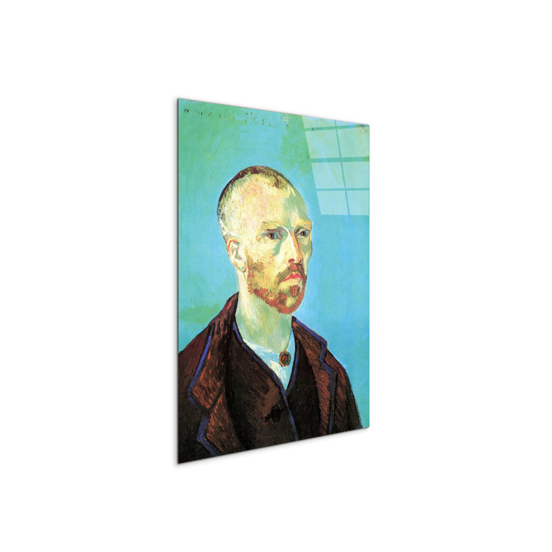 Self-Portrait Dedicated to Paul Gauguin By Van Gogh Vincent 80cm H X 60cm W CrystalArt Material Acrylic Glass Effect, Frameless Panel Lightweight Ready to Hang