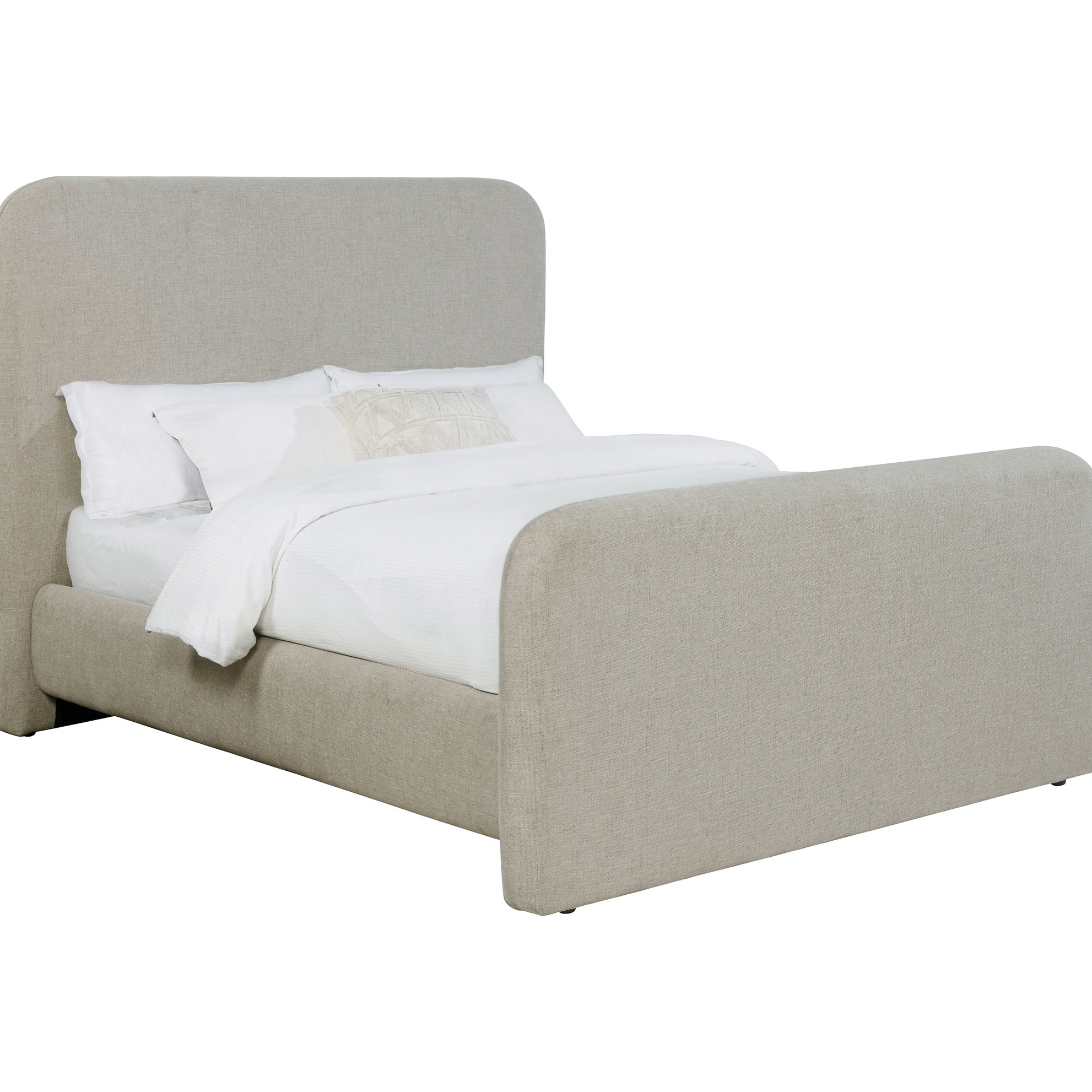 Latitude Run® Modern Upholstered Bed In Grey With Rounded Corners, Full ...