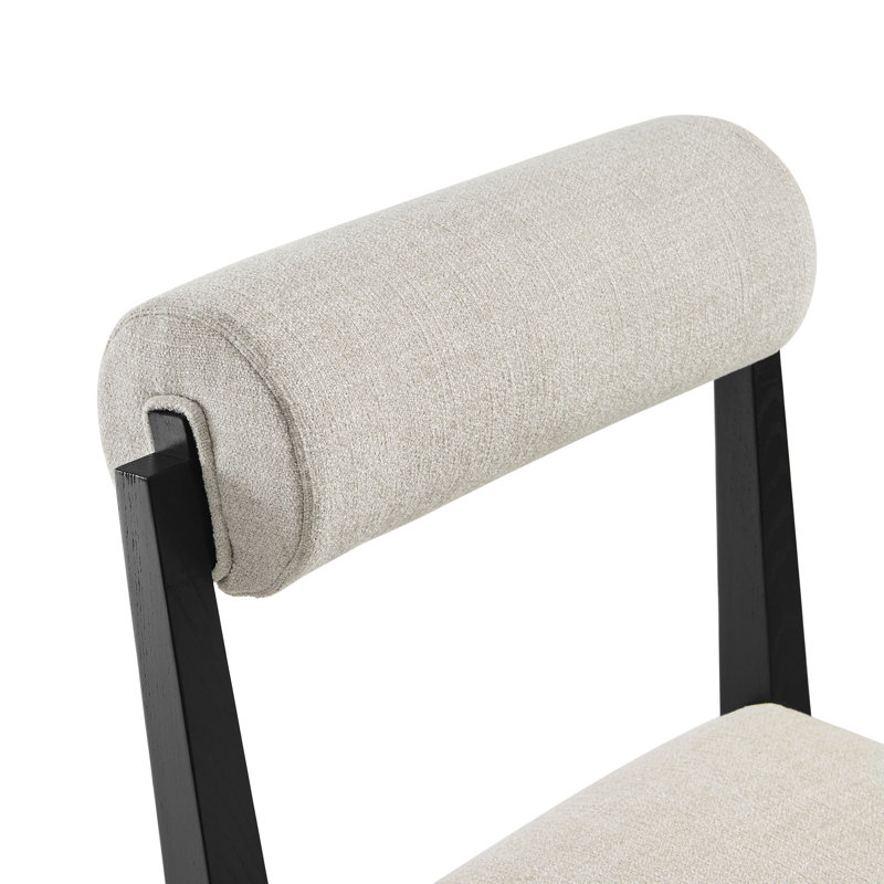 Chaise de salle à manger en tissu Kai, Lin
