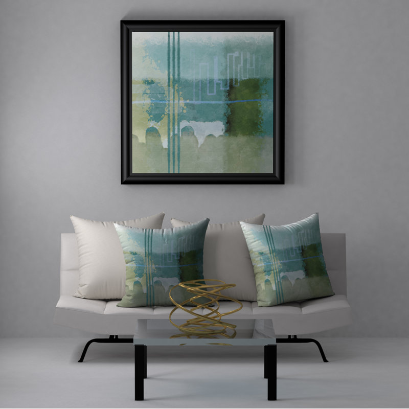 Abstract Reversible Throw Pillow, 20" x 20"