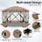 12x12ft Pop up starry sky top Gazebo Screen House Tent-102383229