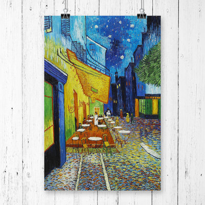 Vincent Van Gogh Cafe Terrace at Night - Framed Print