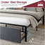  Lit plateforme tapissier Jeshaiah avec deux tiroirs et multiprise-1624749906