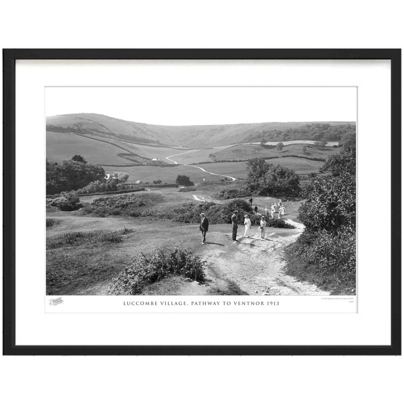 Luccombe Village, Pathway To Ventnor 1913 - Single Picture Frame Print, 60cm H x 80cm W x 2.3cm D