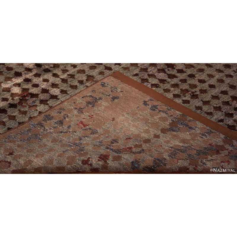 One-of-a-Kind Rectangle 9' X 12' New Age Area Rug in Red/Gray