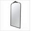 Miroir arqué pleine longueur de 66 po x 36 po, suspendu ou incliné, parfait pour les salons modernes et élégants
