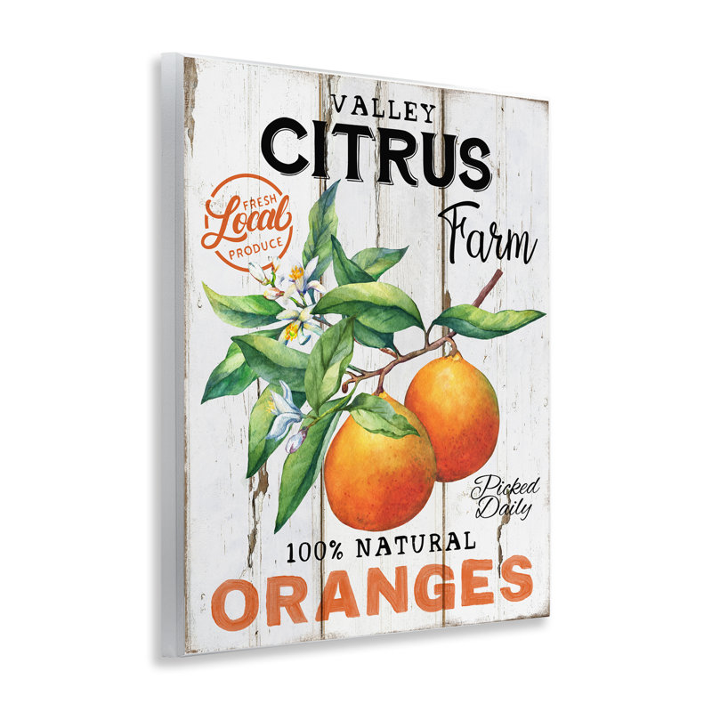 Retro Citrus Farm Wall Plaque Art by Creatif Belle