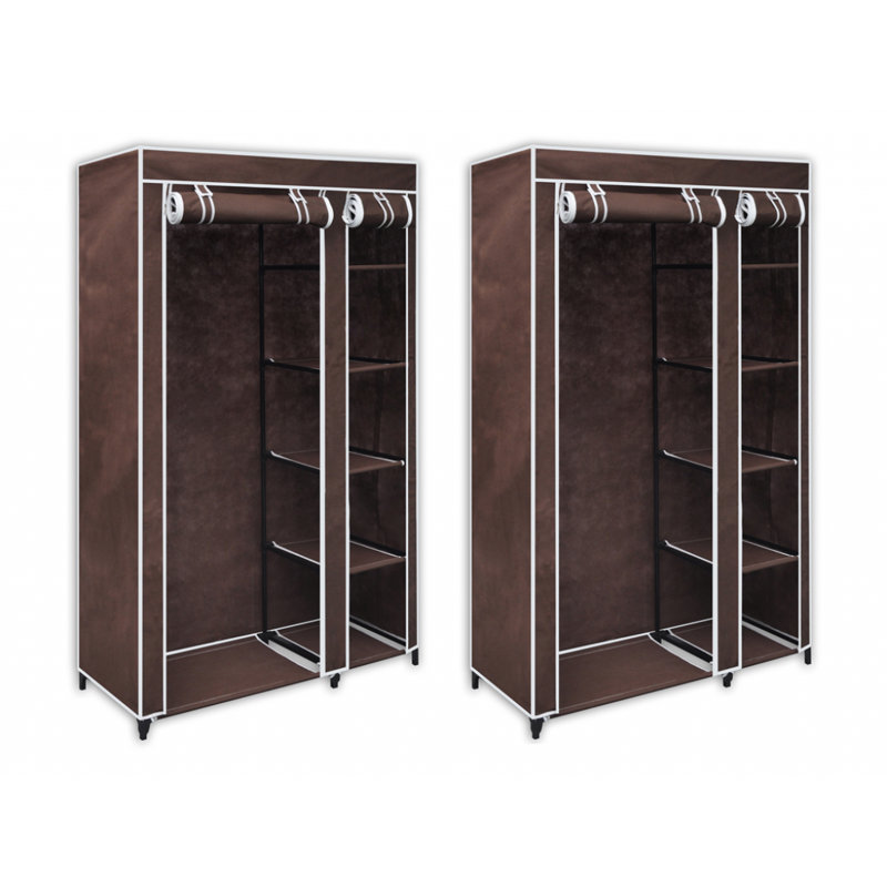 110cm Portable Wardrobe, Brown