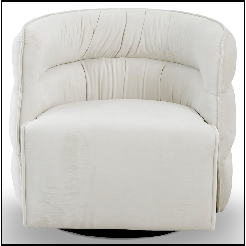 Chaise pivotante Walden - Velours crème