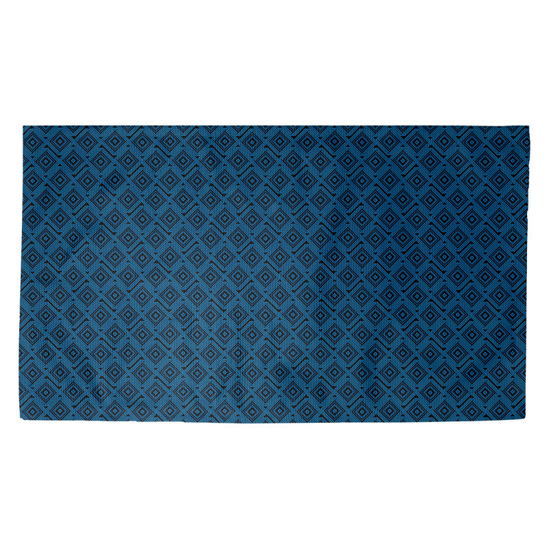 Tapis d’intérieur pour porte carrée Avicia, Rectangle 2 pi 1 1/2 po x 3 pi 6 po, Bleu