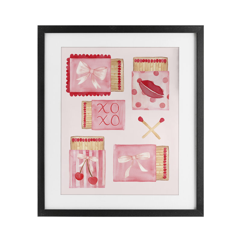 «Fashion Chic Matchbook Composition», reproduction encadrée sous verre, conception de Nina Jacobs, H 16 po x l 13 po