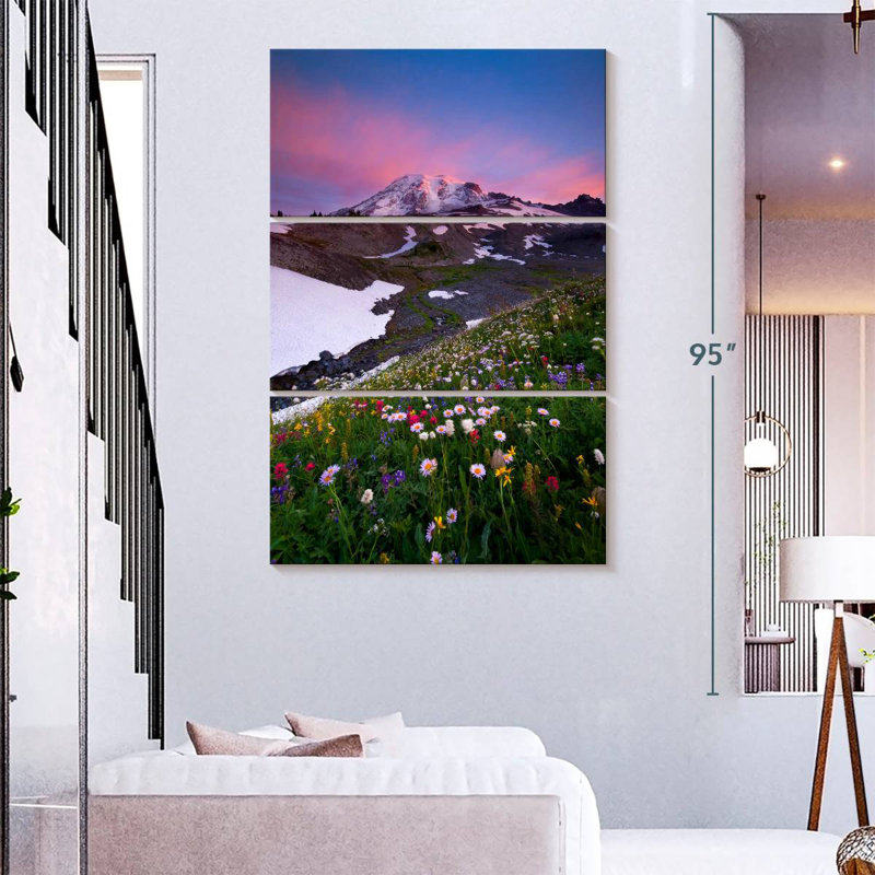 Alvord Mt. Rainier Sunrise, 74" H x 48" W