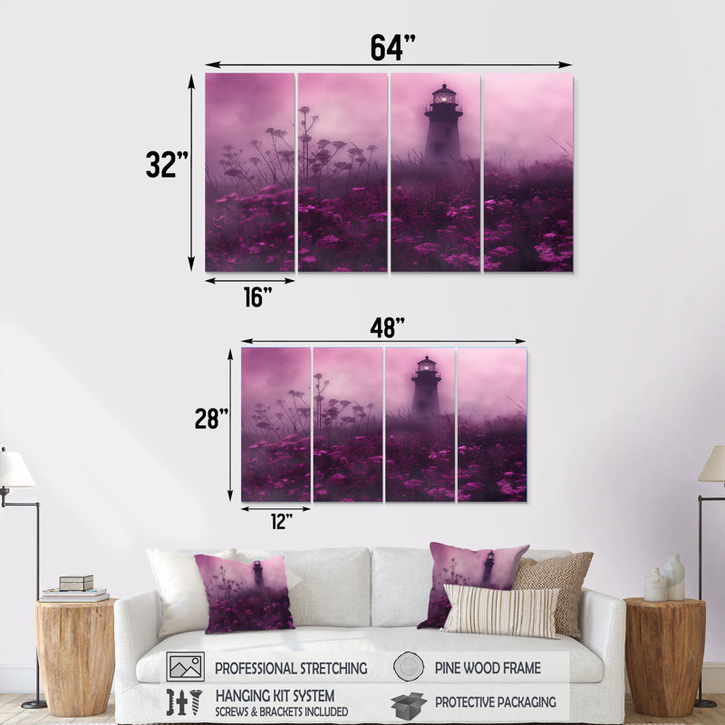 Amanollah - ensemble d'art sur toile phares, H 28 po x l 48 po