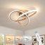 Clover Shaped Gold Dimming LED Ceiling Light With Remote