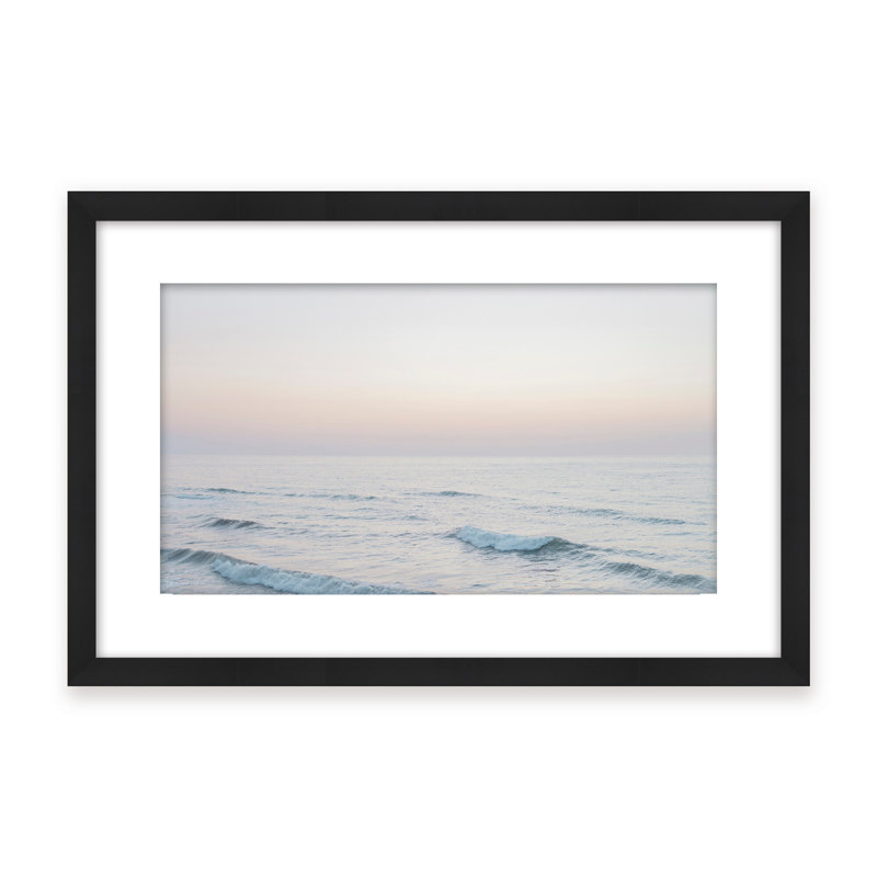 Coastal Retreat Dawn by  - Picture Frame Photograph on Paper, 32" H x 48" W x 1.125" D, Black, Framed Print