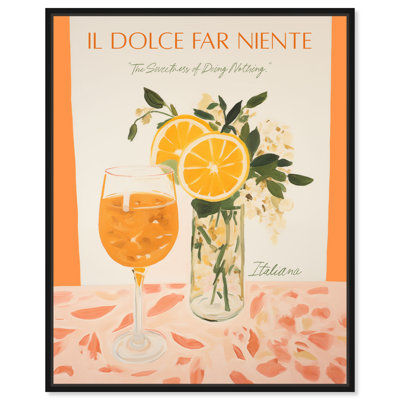Dolce Far Niente Retro Summer Drinks Wall Art by Art Remedy