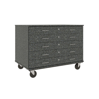 Mobile 5 Compartment Manufactured Wood Classroom Cabinet