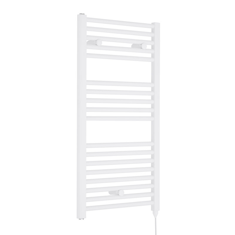 Spa Collection Straight Towel Rail Heated Towel Rails, 92cm H x 48cm W x 3cm D, White