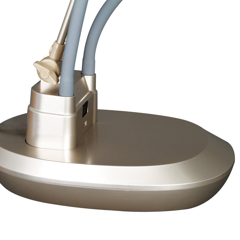 OttLite Ultimate 3-in-1 Craft Lamp, Built-in Outlet, Adjustable Neck, Magnifier & Versatile Height