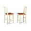 L'ensemble de table de salle à manger 3 pièces à hauteur de comptoir comprend une table ronde avec piédestal et 2 chaises de cuisine, babeurre et cerise-1434196376-1452572674-1408730247