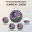 Panneau de vitrail 12 "H Orchid Butterfly-618809975
