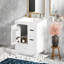 Meuble-lavabo compact compact avec lavabo en céramique, bois massif et panneau de fibres à densité moyenne