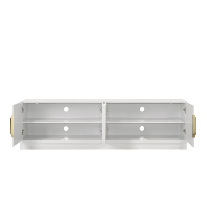 Carrington 70"W White 4-Door TV Stand
