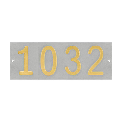 Colourtree Personalized 4-Digit Flush Mount House Numbers Horizontal Street Address Wall Plaque – Custom Horizontal Outdoor Home Sign