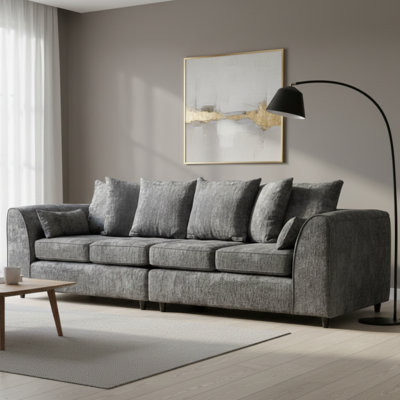 4 Seater Chenille Sofa