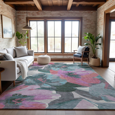 Tapis floral lavable à la machine de qualité supérieure Northdale AMF1487