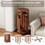 Ensemble de tabourets empilables en bois massif de 4 po avec base pivotante à 360 ° pour petits espaces-117457360