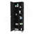Mirror Linen Cabinet, Four Interior  Shelves, Five External Shelves -Black-1980746074