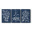 Foliage Chintz I - Toile tendue avec châssis sur mesure - 3 pièces-117253460