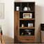 Armoire de cuisine de 70,87 po de hauteur avec tablette de rangement coulissante multifonctionnelle à plusieurs niveaux, 1 tiroir et porte en verre avec cadre en aluminium, armoire de rangement autoportante
