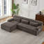 Canapé modulaire en L Chenille, design minimaliste, canapé-lit confortable, sans assemblage-839803649