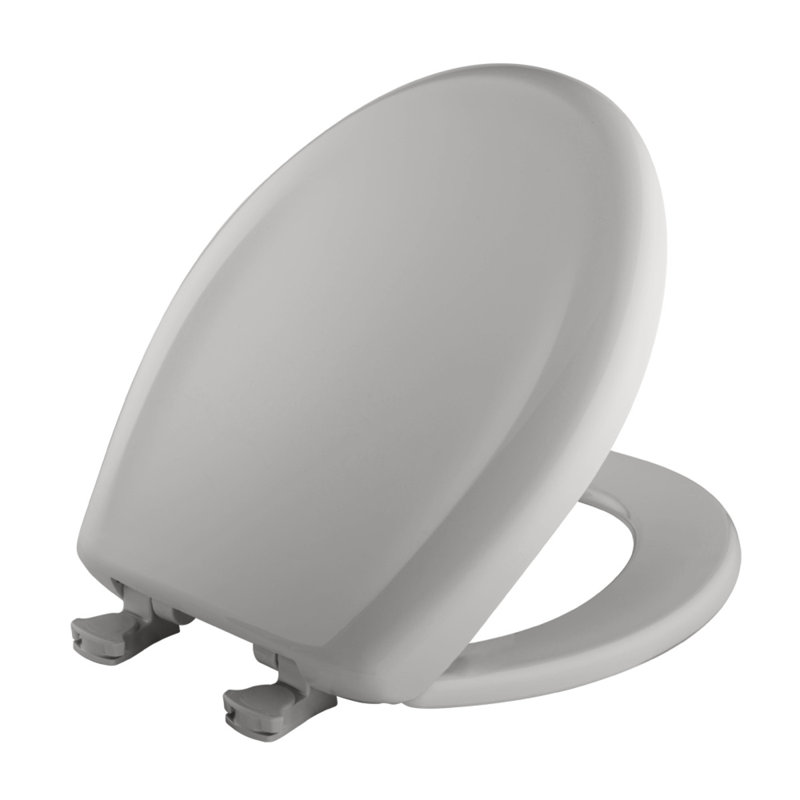 Round Toilet Seat and Lid, Silver