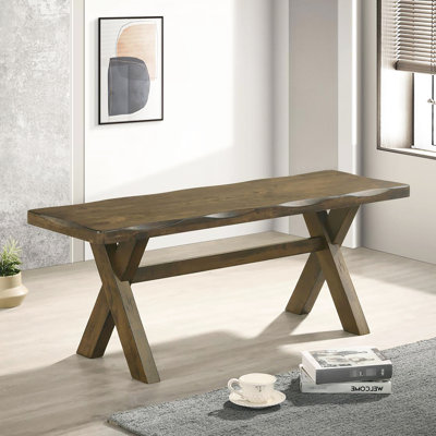 Banc en bois Knotty Nutmeg - ajoute de la chaleur à votre salle à manger