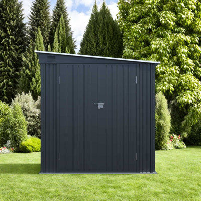 Remise de rangement extérieure en acier galvanisé 6 x 8 pi avec portes doubles verrouillables