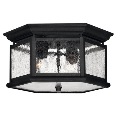 Edgewater 2 - Light 13" Lantern Geometric Flush Mount