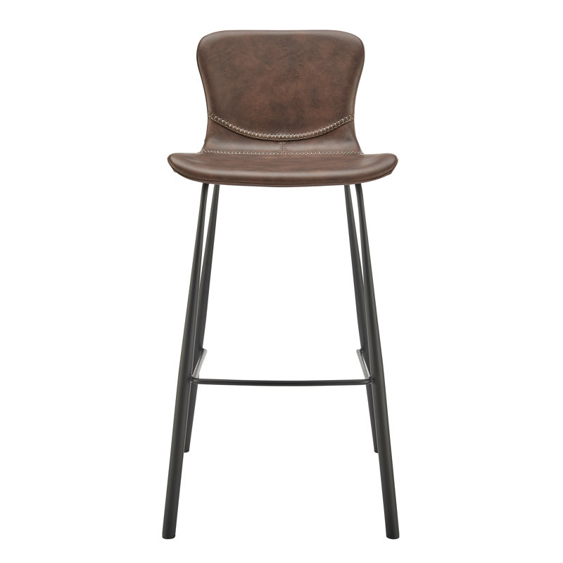 Tabouret de bar et de comptoir Mald, Tabouret de bar (assise de 30 po de hauteur), Marron foncé