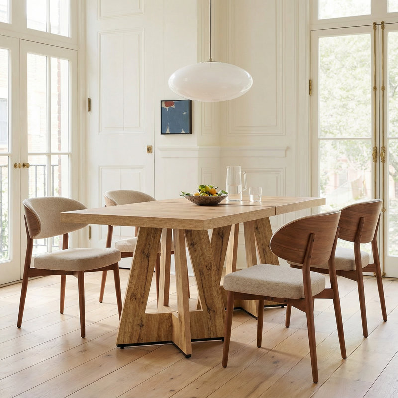 Square Wood Dining Table, Oak