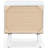 Mid-Century Side Table, 2 Drawers Storage Nightstand, Matte Chrome Handle-2106374088
