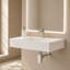 Lavabo de salle de bain mural rectangulaire 36 "avec drain dissimulé Juniper - blanc, avec trou pour robinet-1262523395-1262523392