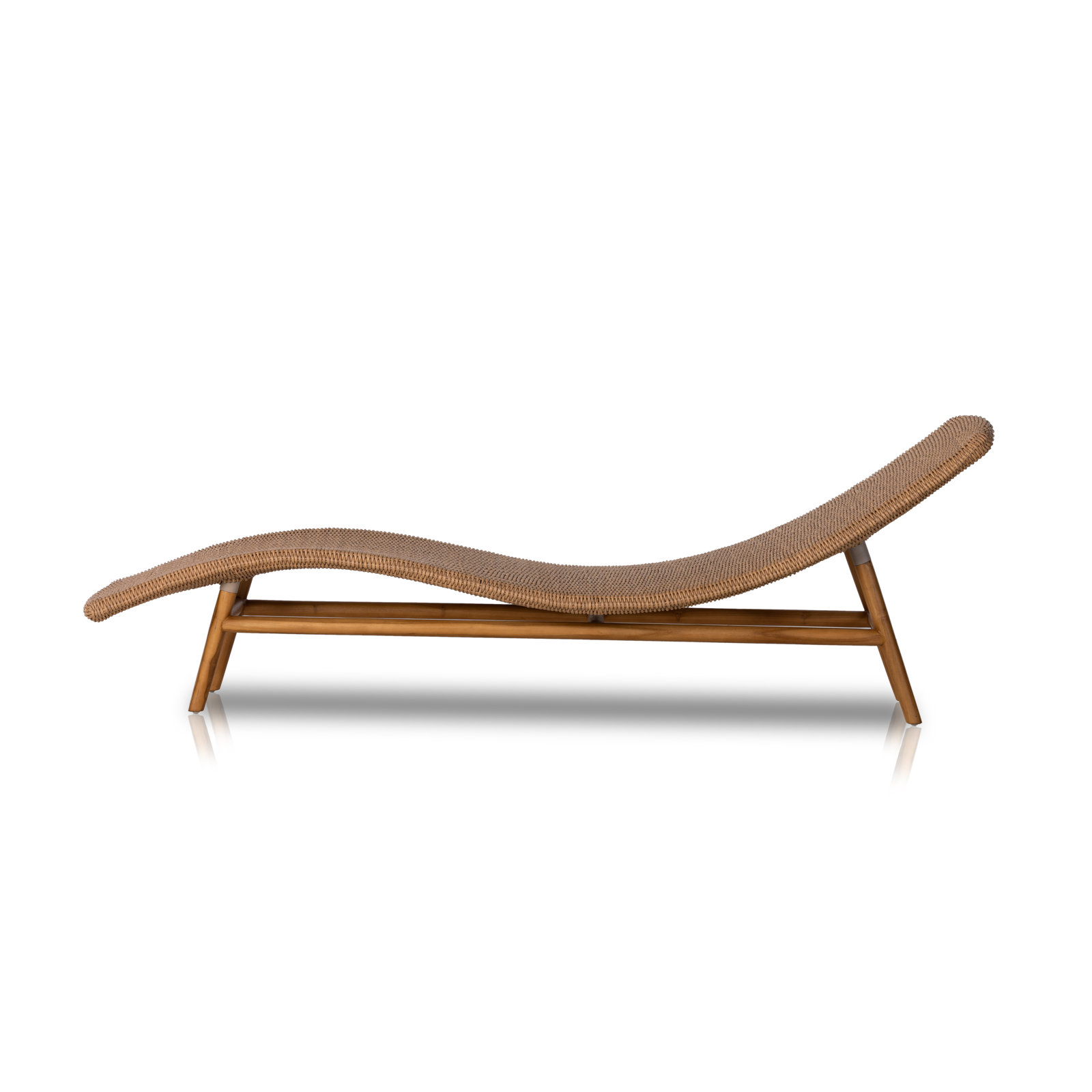 Janine 24'' Outdoor Teak Chaise Lounge, Natural, Natural Teak