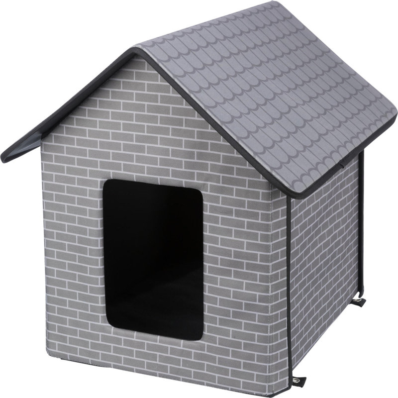 Small Gray Insulated Plastic Outdoor Pet House