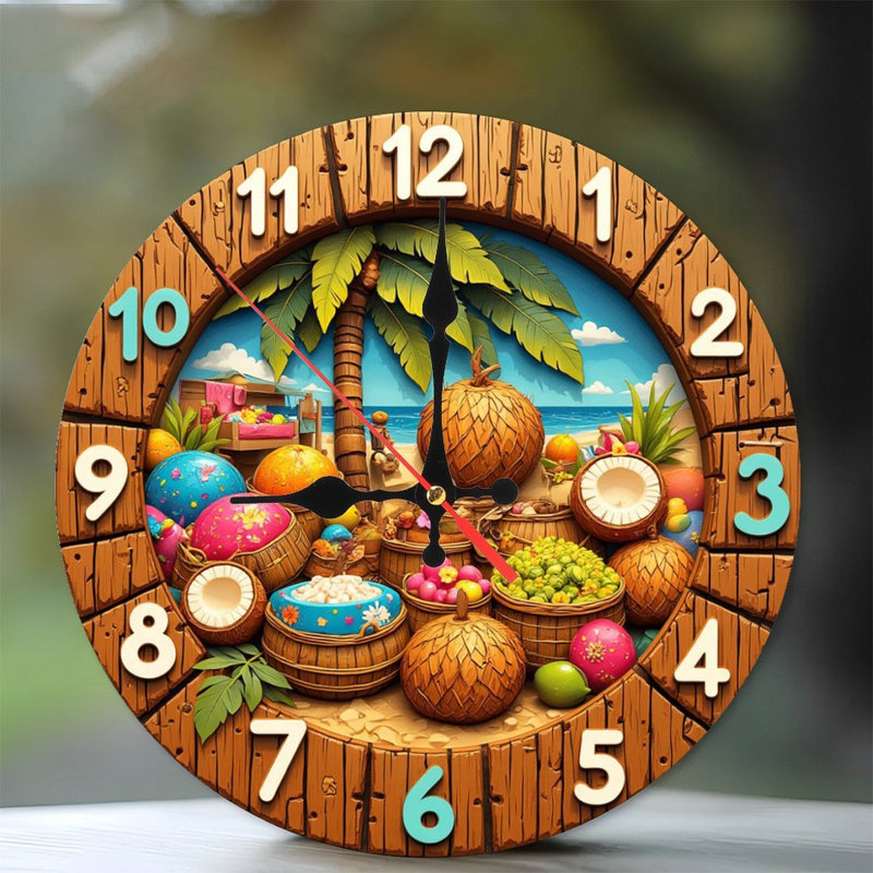 Horloge murale Tropical Beach